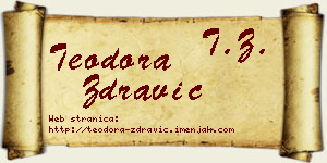 Teodora Zdravić vizit kartica